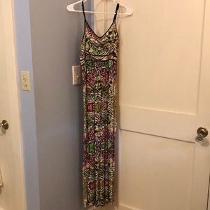Top shop zebra tropical print maxi dress